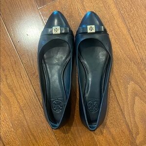 Tory Burch Black Leather Flats